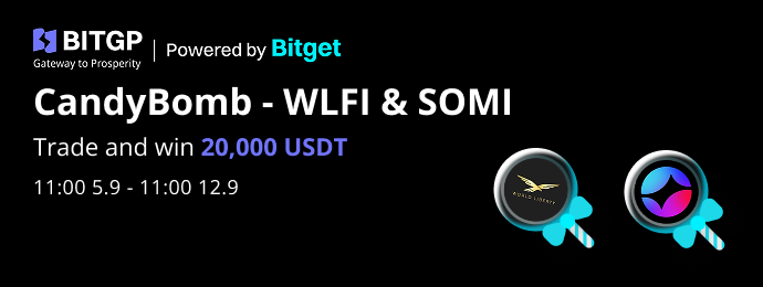 CandyBomb x SOMI & WLFI: Trade to Win a Share of 20,000 USDT  image 0