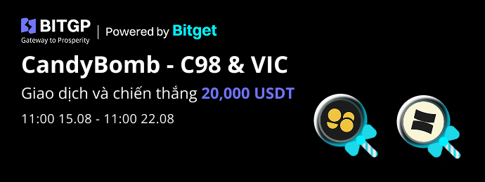 CandyBomb x C98 & VIC: Giao dịch để chiến thắng 20,000 USDT image 0