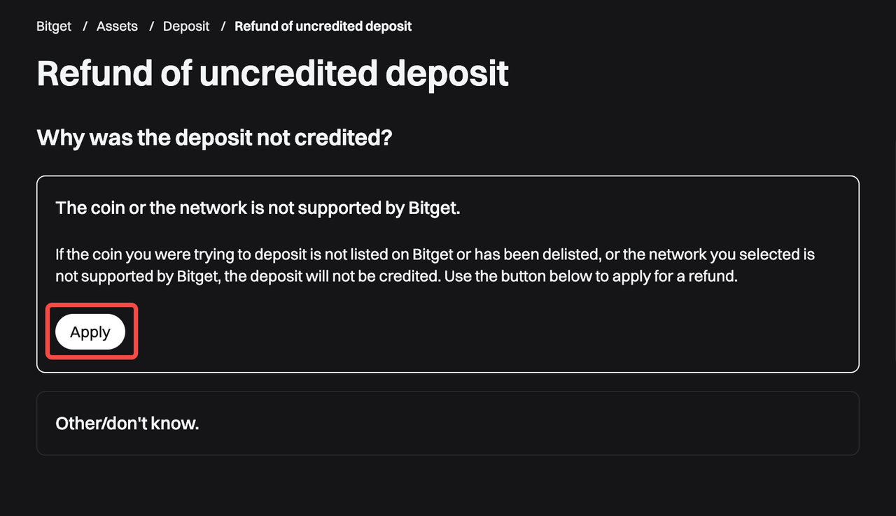 How to Retrieve a Deposit with Self-Service Refund image 1