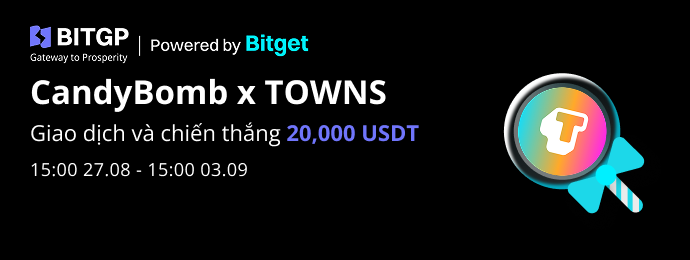 CandyBomb x TOWNS: Giao dịch để chiến thắng 20,000 USDT image 0