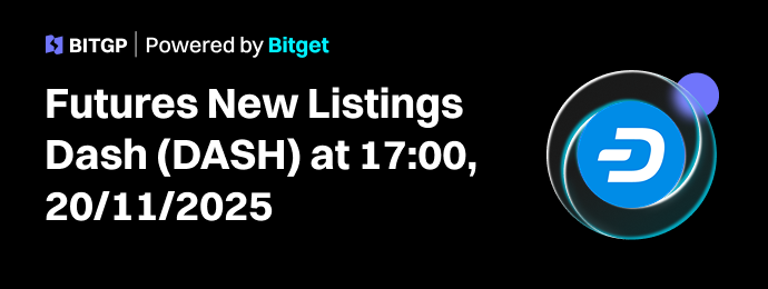 BITGP Listing: DASHUSDT Now Officially Listed image 0