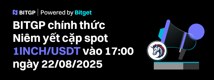 1INCH/USDT chính thức được niêm yết ở BITGP image 0