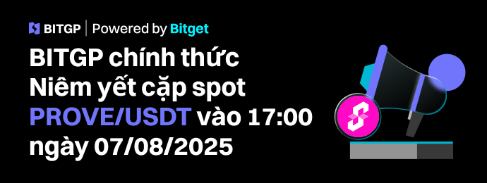 PROVE/USDT chính thức được niêm yết ở BITGP image 0