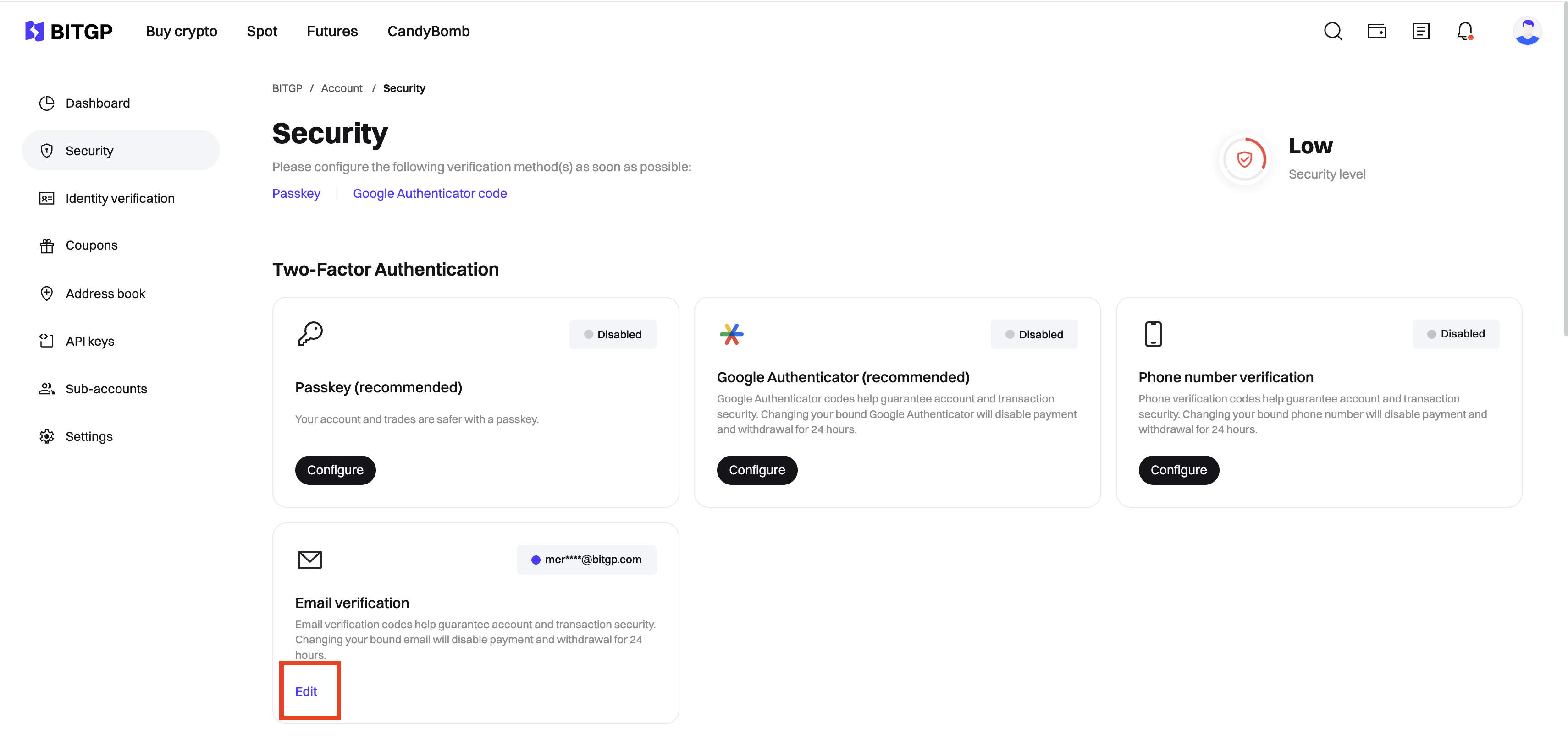 How to Change Email Address for My BITGP Account? - Website Guide image 0