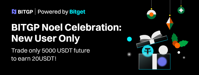 BITGP X-Mas Giveaway: Grab 20 USDT Instantly for New Users image 0