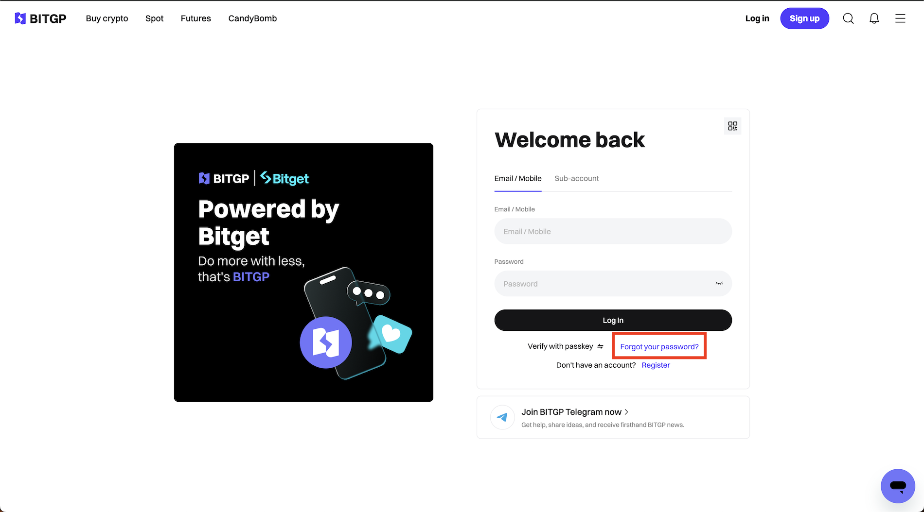 How to Reset My BITGP Account Password? - Website Guide image 0